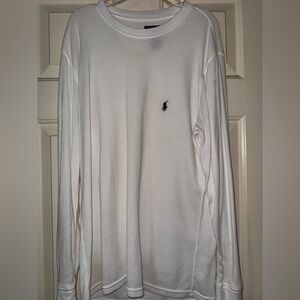 Polo by Ralph Lauren Men's Classic White Long Sleeve Tee